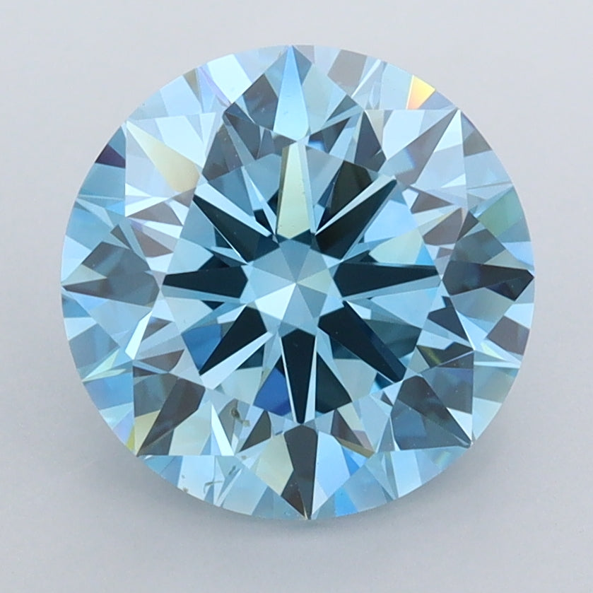 3.00 Carat Round Shaped, Excellent Cut, VVS2 Clarity, IGI Certified Lab Grown Diamond