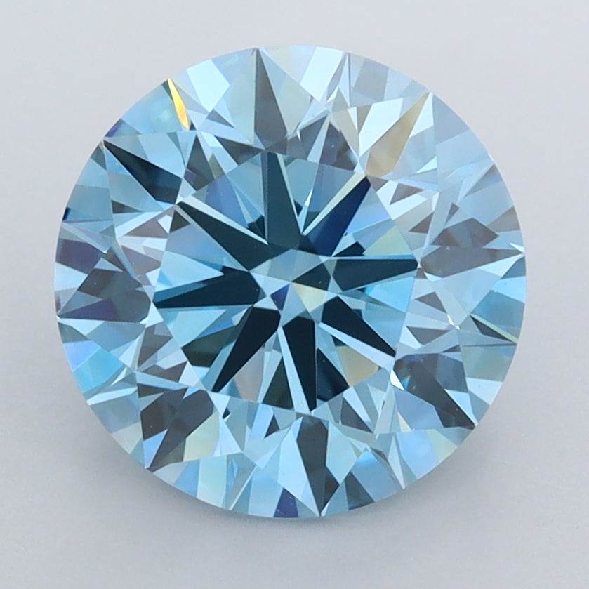 3.01 Carat Round Shaped, Ideal Cut, VVS2 Clarity, IGI Certified Lab Grown Diamond