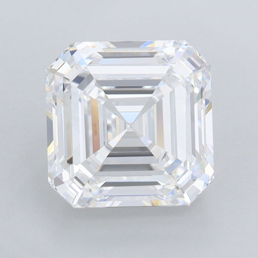 2.30 Carat Asscher Shaped, Excellent Cut, D Color, FL Clarity, IGI Certified Lab Grown Diamond