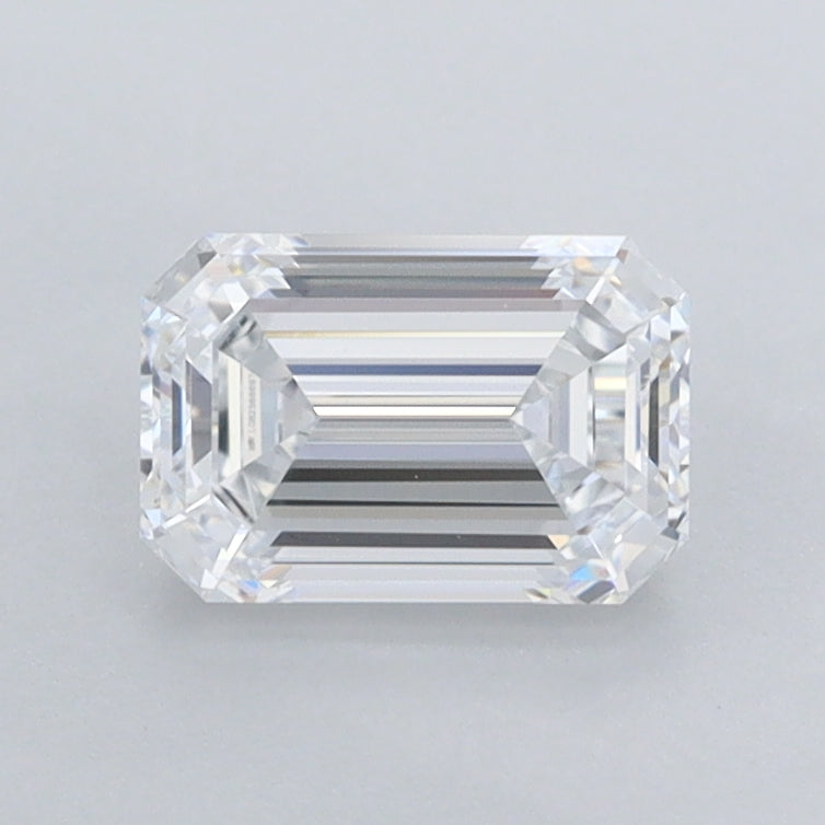 1.01 Carat Emerald Shaped, Ideal Cut, D Color, FL Clarity, IGI Certified Lab Grown Diamond