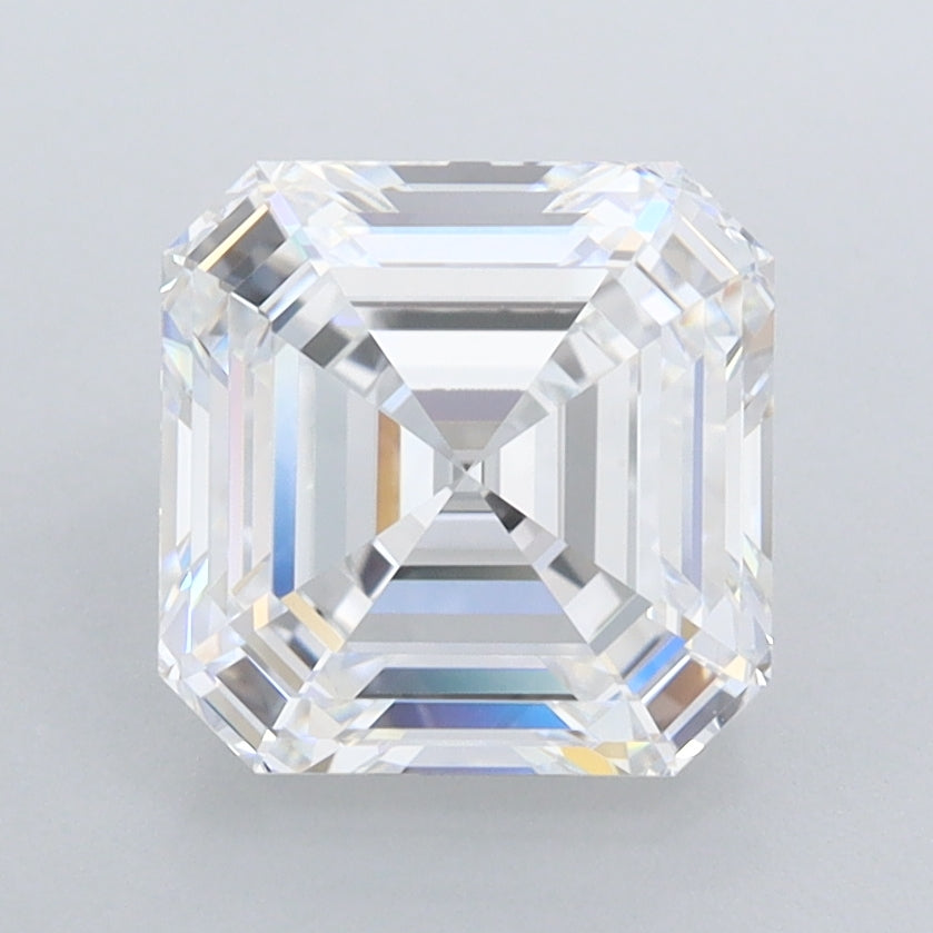 2.44 Carat Asscher Shaped, Ideal Cut, E Color, VVS1 Clarity, IGI Certified Lab Grown Diamond