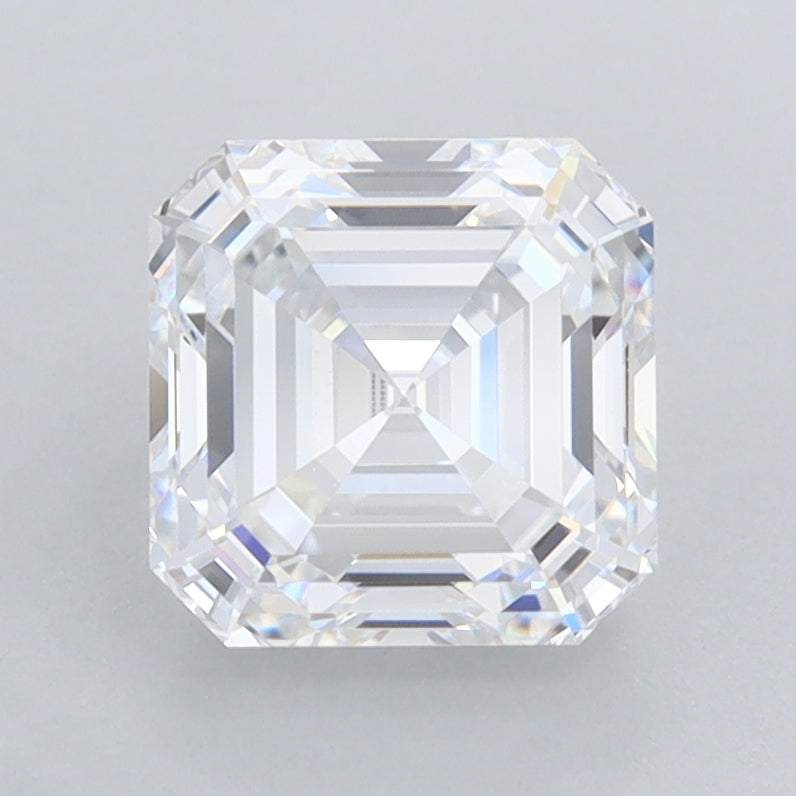 2.05 Carat Asscher Shaped, Ideal Cut, D Color, FL Clarity, IGI Certified Lab Grown Diamond