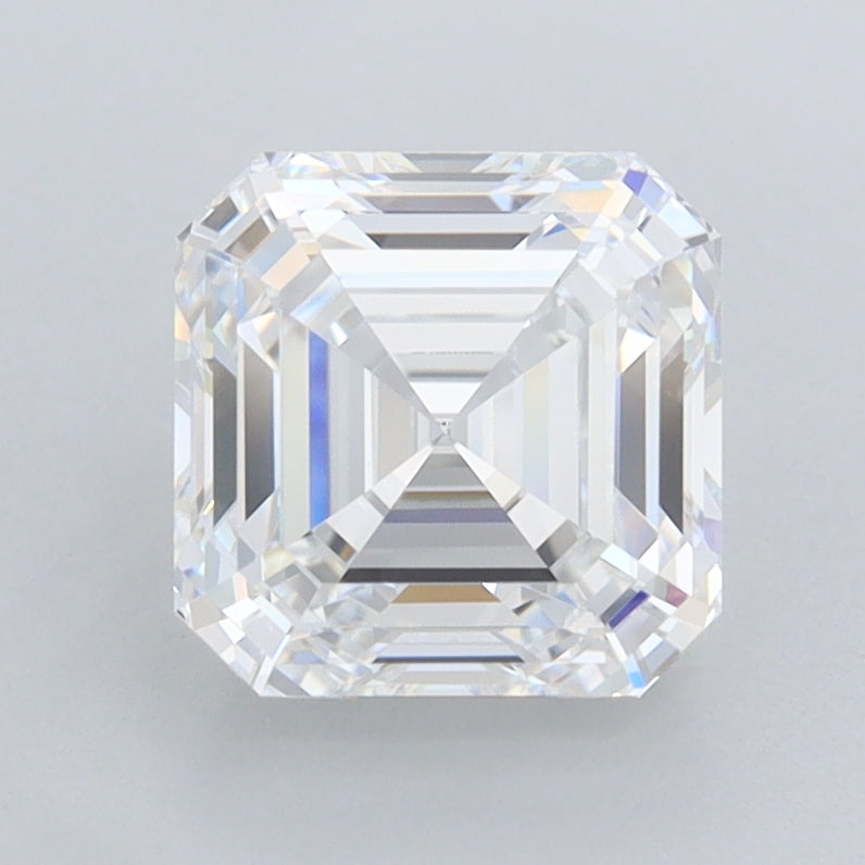 2.02 Carat Asscher Shaped, Ideal Cut, D Color, FL Clarity, IGI Certified Lab Grown Diamond
