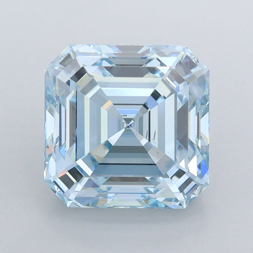 2.51 Carat Asscher Shaped, Ideal Cut, VVS1 Clarity, IGI Certified Lab Grown Diamond