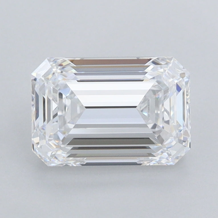 1.48 Carat Emerald Shaped, Ideal Cut, D Color, IF Clarity, IGI Certified Lab Grown Diamond