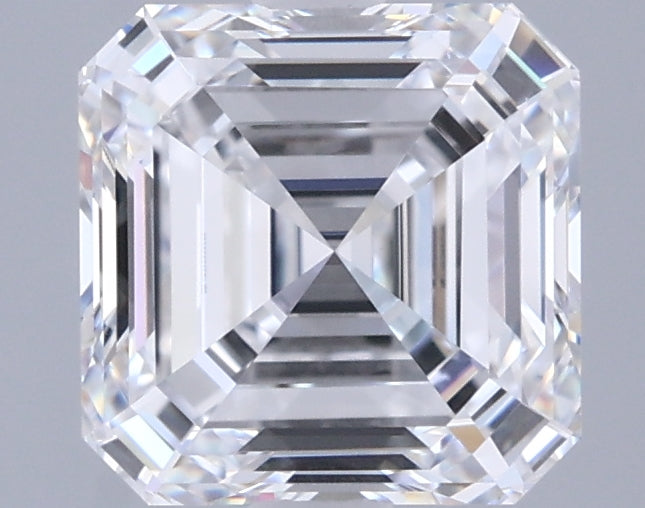 2.04 Carat Asscher Shaped, Ideal Cut, D Color, VVS1 Clarity, IGI Certified Lab Grown Diamond