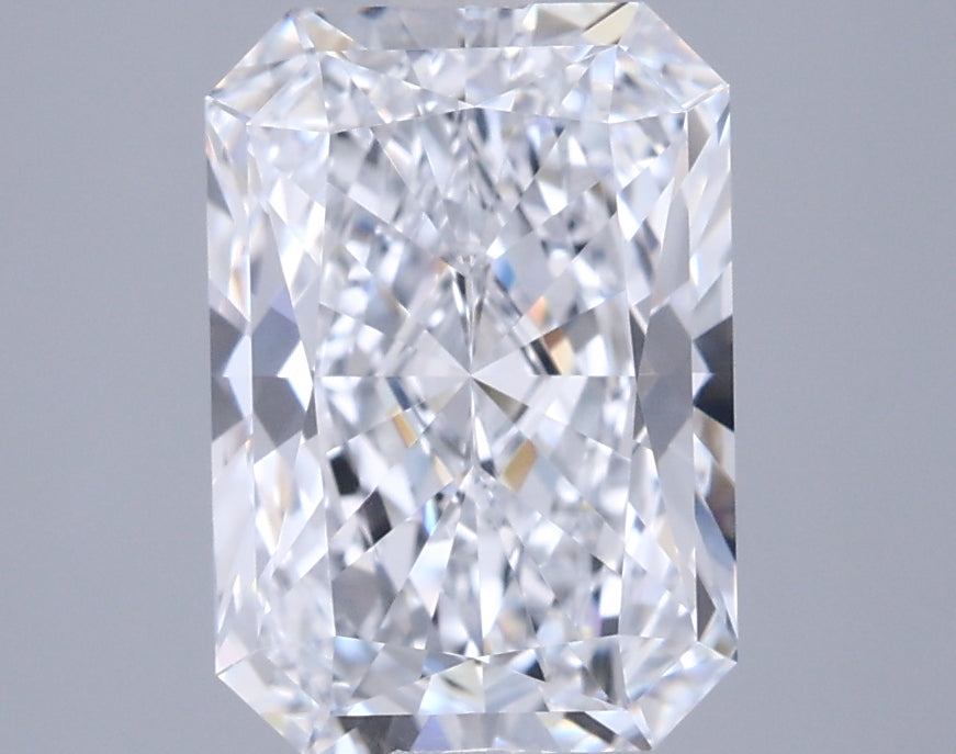 2.51 Carat Radiant Shaped, Ideal Cut, D Color, VVS1 Clarity, IGI Certified Lab Grown Diamond