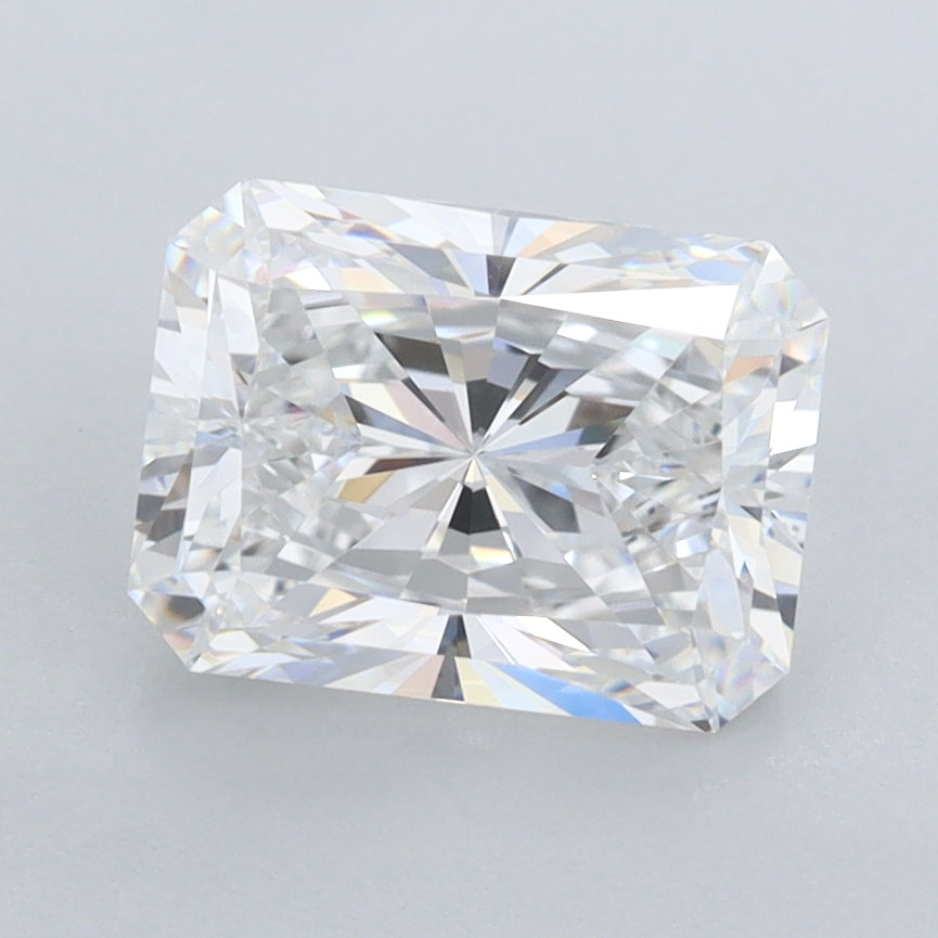 2.02 Carat Radiant Shaped, Ideal Cut, D Color, FL Clarity, IGI Certified Lab Grown Diamond