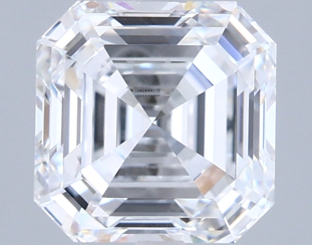 2.02 Carat Asscher Shaped, Ideal Cut, E Color, VVS1 Clarity, IGI Certified Lab Grown Diamond