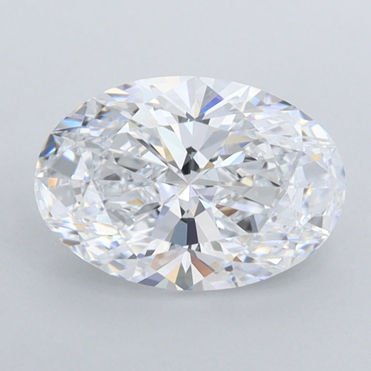 1.29 Carat Oval Shaped, Ideal Cut, D Color, FL Clarity, IGI Certified Lab Grown Diamond