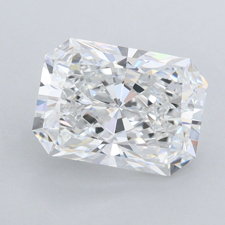 1.41 Carat Radiant Shaped, Ideal Cut, D Color, FL Clarity, IGI Certified Lab Grown Diamond