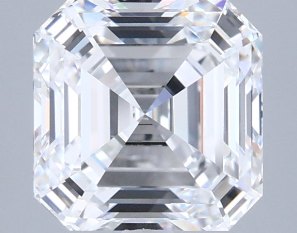2.11 Carat Asscher Shaped, Ideal Cut, D Color, FL Clarity, IGI Certified Lab Grown Diamond