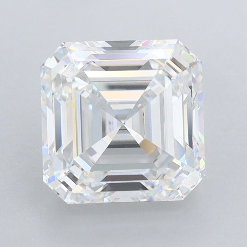 2.30 Carat Asscher Shaped, Ideal Cut, D Color, FL Clarity, IGI Certified Lab Grown Diamond