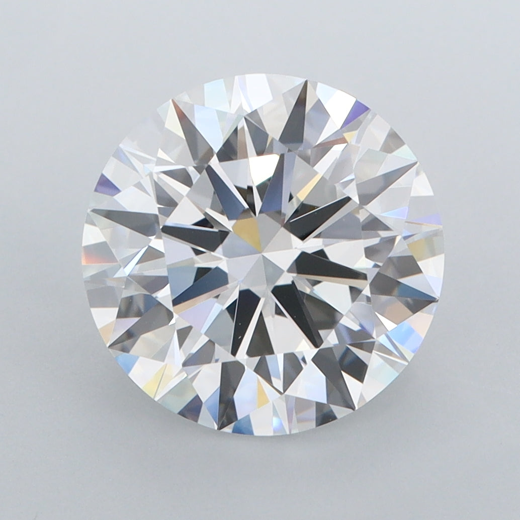 3.77 Carat Round Shaped, Ideal Cut, D Color, FL Clarity, IGI Certified Lab Grown Diamond