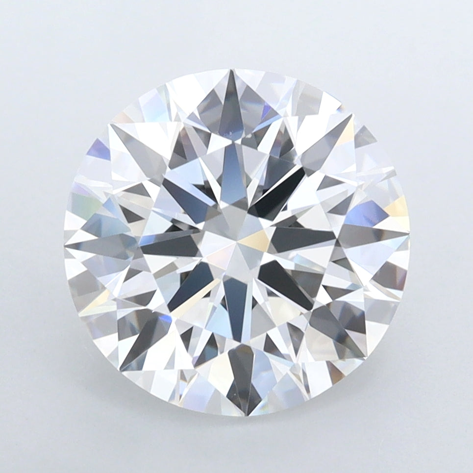 3.40 Carat Round Shaped, Ideal Cut, D Color, VVS1 Clarity, IGI Certified Lab Grown Diamond