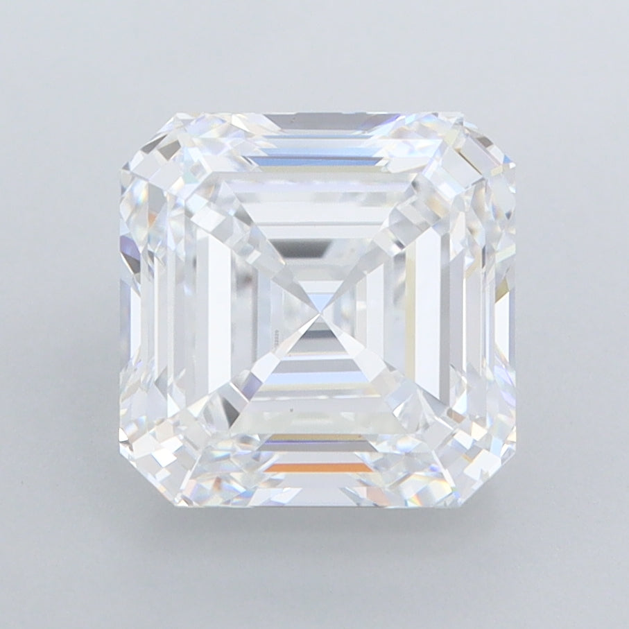 2.84 Carat Asscher Shaped, Ideal Cut, D Color, VVS1 Clarity, IGI Certified Lab Grown Diamond