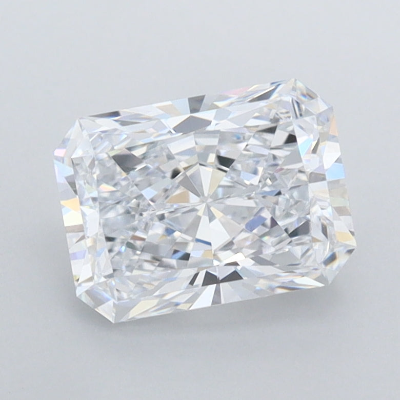 1.37 Carat Radiant Shaped, Ideal Cut, E Color, FL Clarity, IGI Certified Lab Grown Diamond