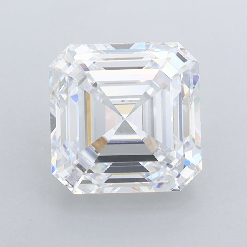 2.11 Carat Asscher Shaped, Ideal Cut, D Color, FL Clarity, IGI Certified Lab Grown Diamond