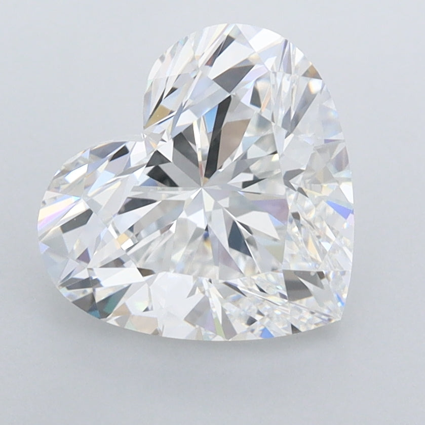 2.43 Carat Heart Shaped, Ideal Cut, D Color, FL Clarity, IGI Certified Lab Grown Diamond