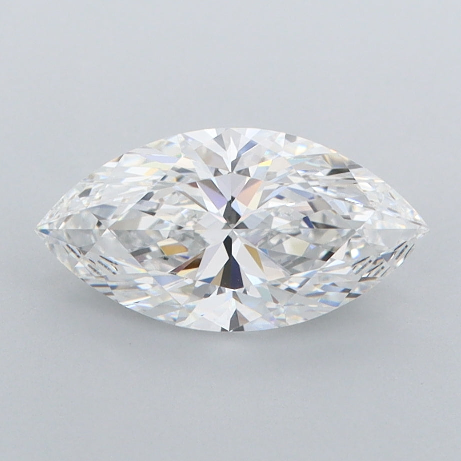 1.35 Carat Marquise Shaped, Ideal Cut, E Color, FL Clarity, IGI Certified Lab Grown Diamond