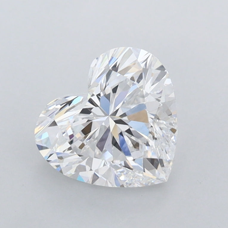 1.12 Carat Heart Shaped, Ideal Cut, D Color, VVS1 Clarity, IGI Certified Lab Grown Diamond