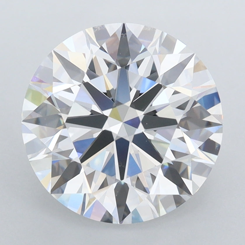 3.22 Carat Round Shaped, D Color, VVS1 Clarity, GCAL Certified Lab Grown Diamond