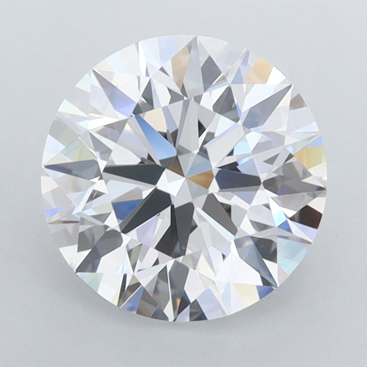 2.02 Carat Round Shaped, D Color, VVS2 Clarity, GCAL Certified Lab Grown Diamond