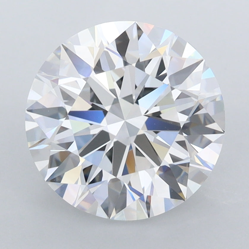 3.08 Carat Round Shaped, Ideal Cut, D Color, FL Clarity, IGI Certified Lab Grown Diamond