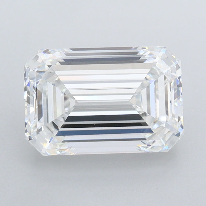 2.20 Carat Emerald Shaped, Ideal Cut, D Color, FL Clarity, IGI Certified Lab Grown Diamond