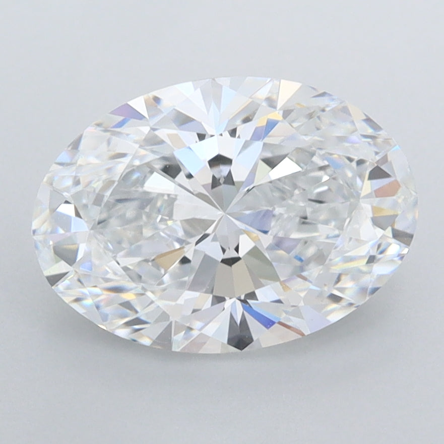 2.29 Carat Oval Shaped, Ideal Cut, D Color, FL Clarity, IGI Certified Lab Grown Diamond