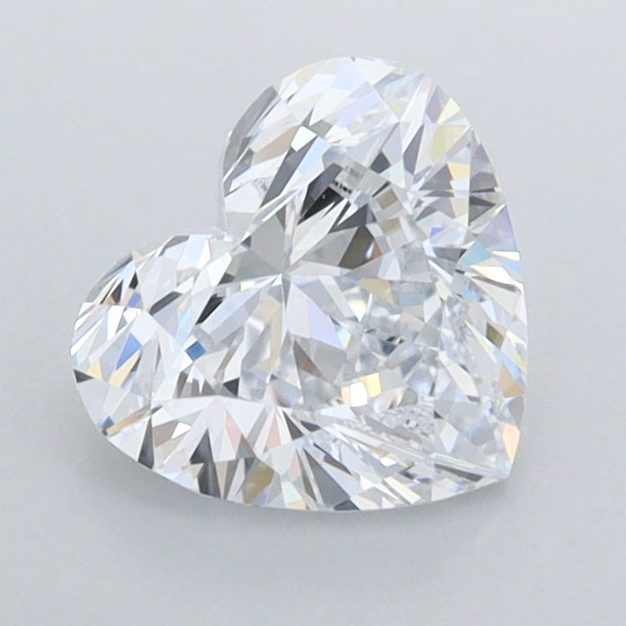 1.26 Carat Heart Shaped, Ideal Cut, D Color, FL Clarity, IGI Certified Lab Grown Diamond