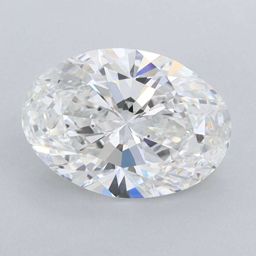 1.57 Carat Oval Shaped, Ideal Cut, D Color, FL Clarity, IGI Certified Lab Grown Diamond