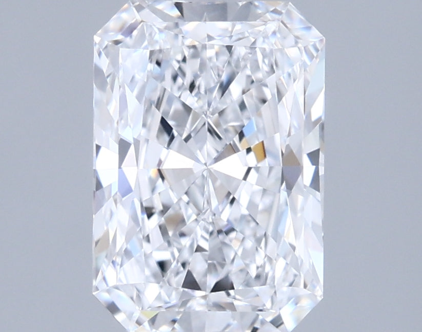 1.54 Carat Radiant Shaped, Ideal Cut, D Color, VVS1 Clarity, IGI Certified Lab Grown Diamond