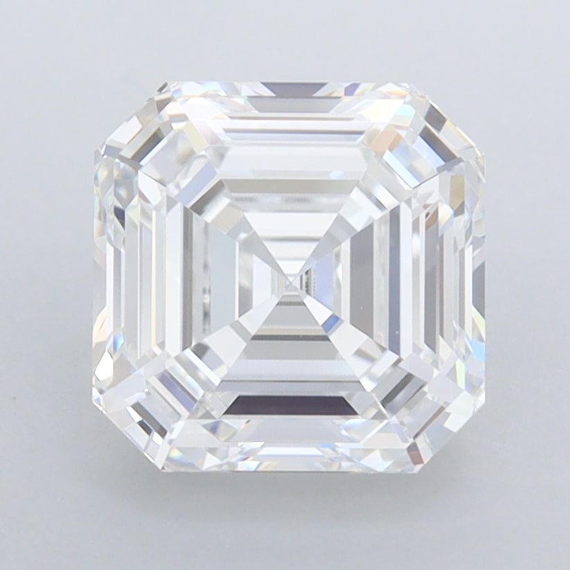 2.51 Carat Asscher Shaped, Ideal Cut, D Color, FL Clarity, IGI Certified Lab Grown Diamond