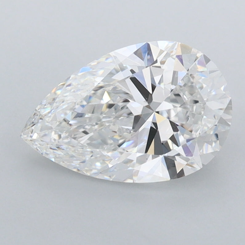 1.48 Carat Pear Shaped, Ideal Cut, D Color, IF Clarity, IGI Certified Lab Grown Diamond