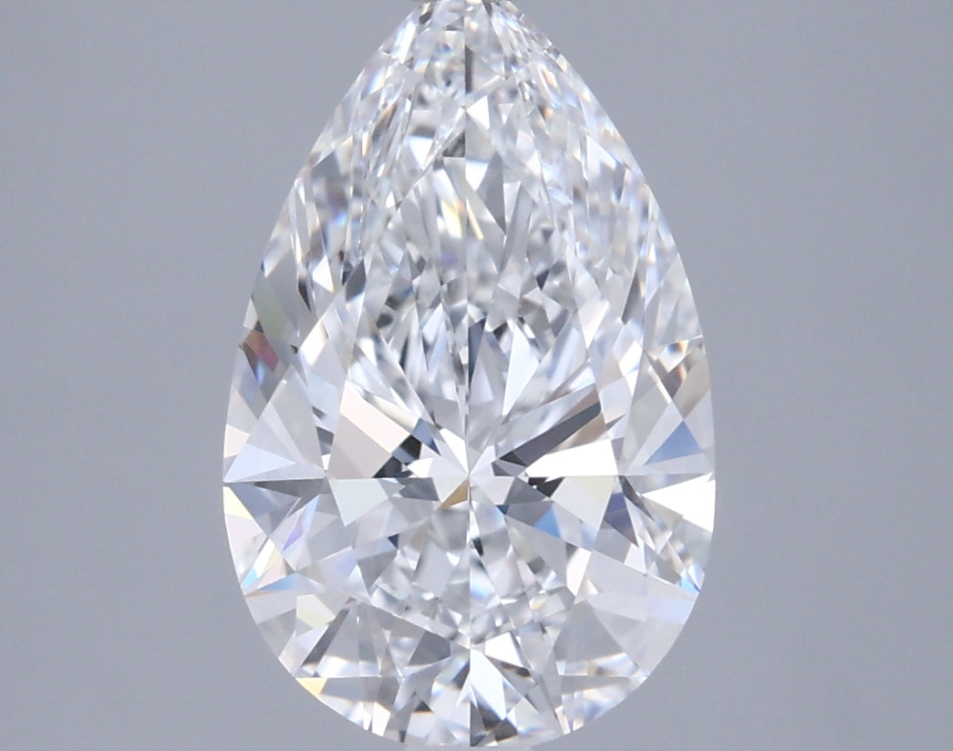 2.32 Carat Pear Shaped, Ideal Cut, D Color, VVS1 Clarity, IGI Certified Lab Grown Diamond