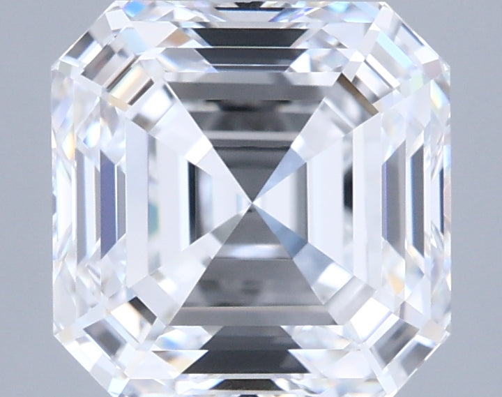 2.51 Carat Asscher Shaped, Ideal Cut, D Color, VVS1 Clarity, IGI Certified Lab Grown Diamond