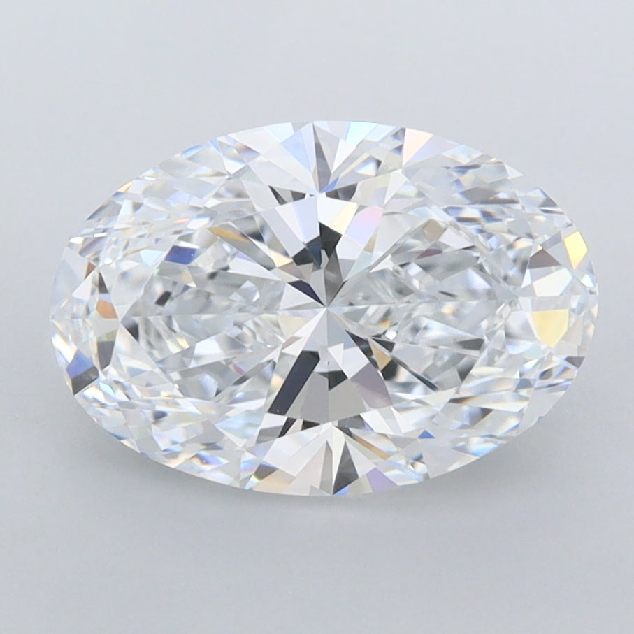 2.43 Carat Oval Shaped, Ideal Cut, D Color, VVS1 Clarity, IGI Certified Lab Grown Diamond
