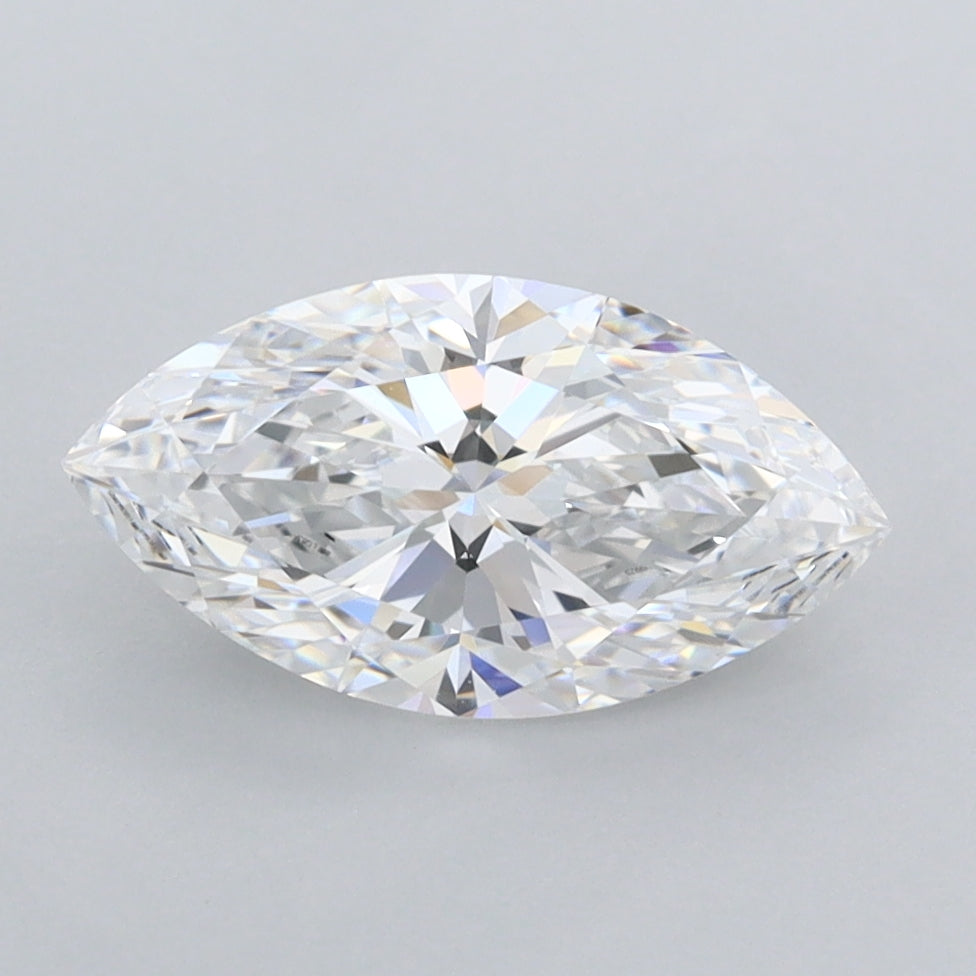 1.52 Carat Marquise Shaped, Ideal Cut, D Color, FL Clarity, IGI Certified Lab Grown Diamond