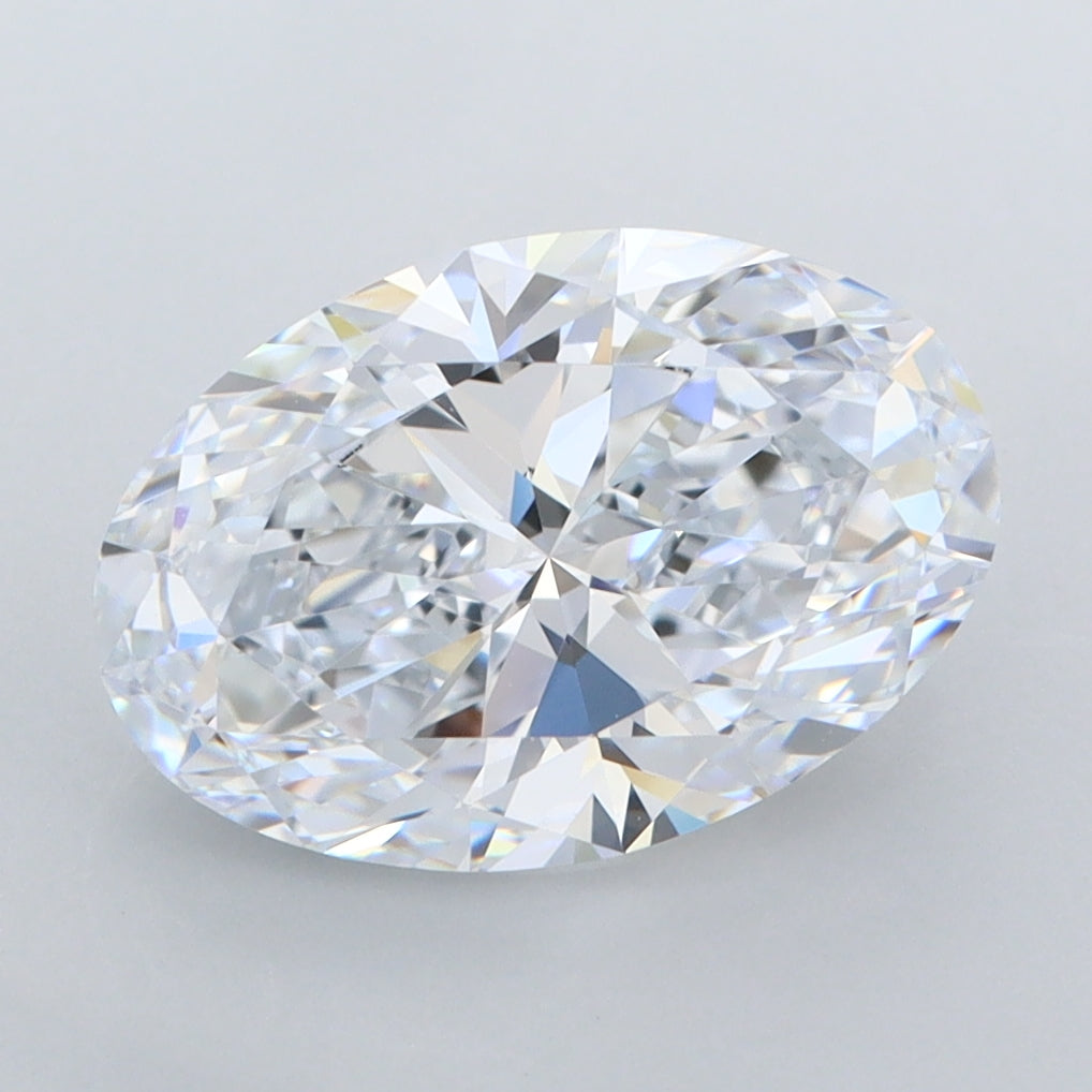 3.16 Carat Oval Shaped, Ideal Cut, E Color, FL Clarity, IGI Certified Lab Grown Diamond
