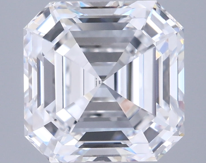 2.77 Carat Asscher Shaped, Ideal Cut, E Color, VVS1 Clarity, IGI Certified Lab Grown Diamond