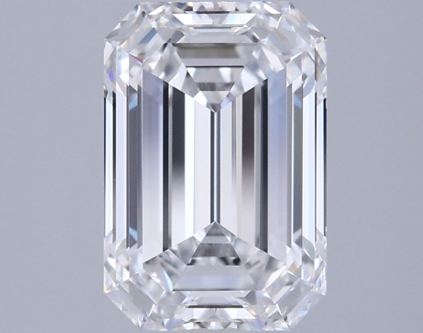 2.14 Carat Emerald Shaped, Ideal Cut, E Color, VVS1 Clarity, IGI Certified Lab Grown Diamond