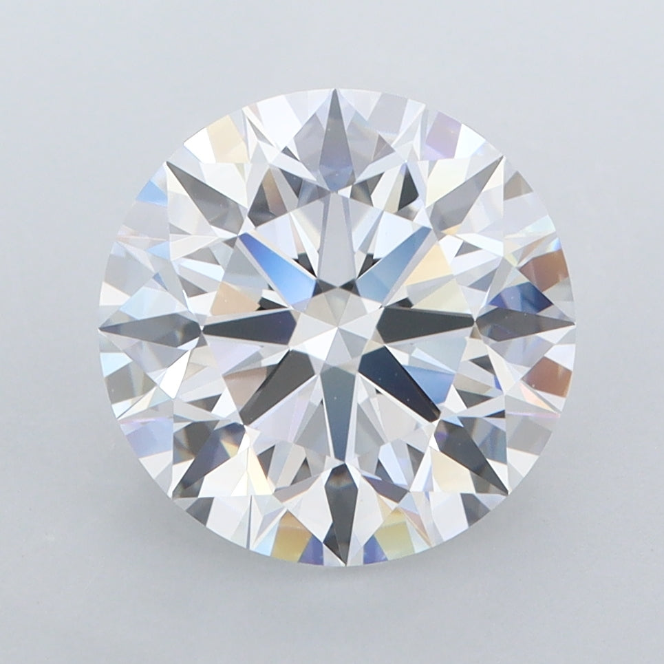 3.45 Carat Round Shaped, Ideal Cut, D Color, FL Clarity, IGI Certified Lab Grown Diamond