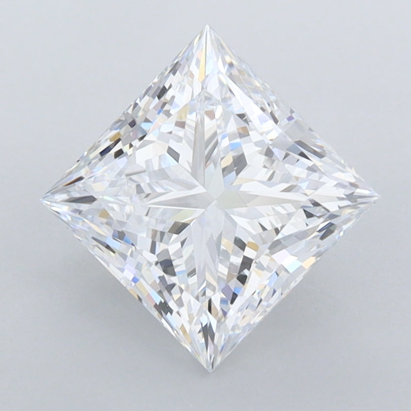2.13 Carat Princess Shaped, Ideal Cut, E Color, VVS1 Clarity, IGI Certified Lab Grown Diamond