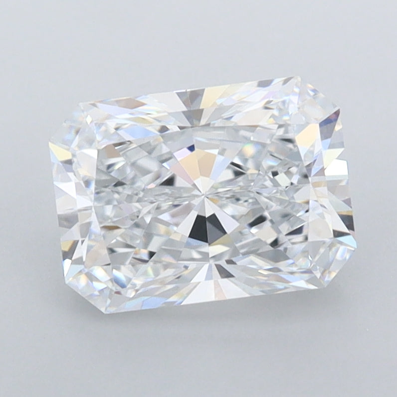 1.74 Carat Radiant Shaped, Ideal Cut, D Color, VVS1 Clarity, IGI Certified Lab Grown Diamond