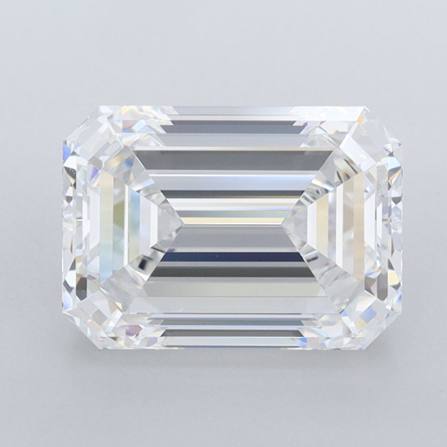 2.92 Carat Emerald Shaped, Ideal Cut, D Color, VVS1 Clarity, IGI Certified Lab Grown Diamond