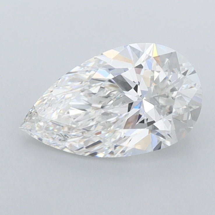 0.93 Carat Pear Shaped, Excellent Cut, E Color, VVS1 Clarity, IGI Certified Lab Grown Diamond