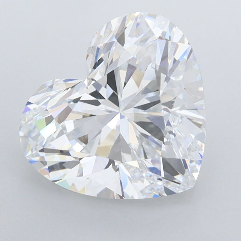 2.68 Carat Heart Shaped, Ideal Cut, E Color, FL Clarity, IGI Certified Lab Grown Diamond