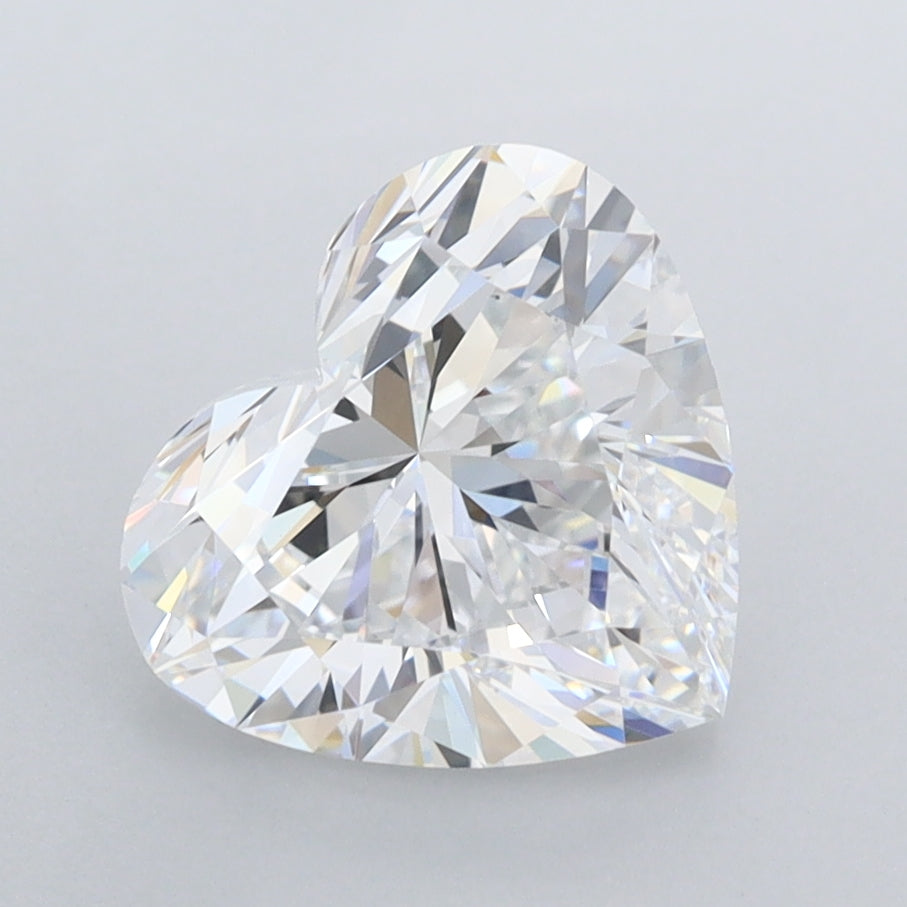 2.21 Carat Heart Shaped, Ideal Cut, D Color, FL Clarity, IGI Certified Lab Grown Diamond