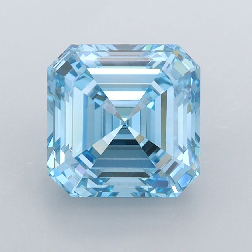 2.37 Carat Asscher Shaped, Ideal Cut, VVS1 Clarity, IGI Certified Lab Grown Diamond